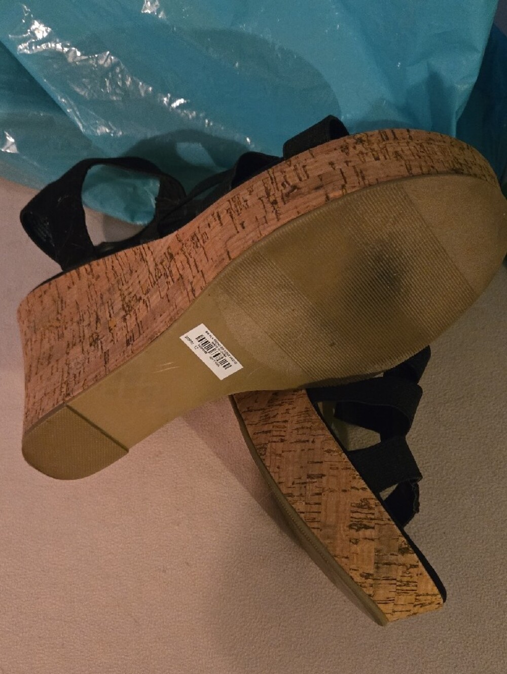 torrid Black Zip-Strap Espadrille Wedge Sandals - Picture 3 of 5